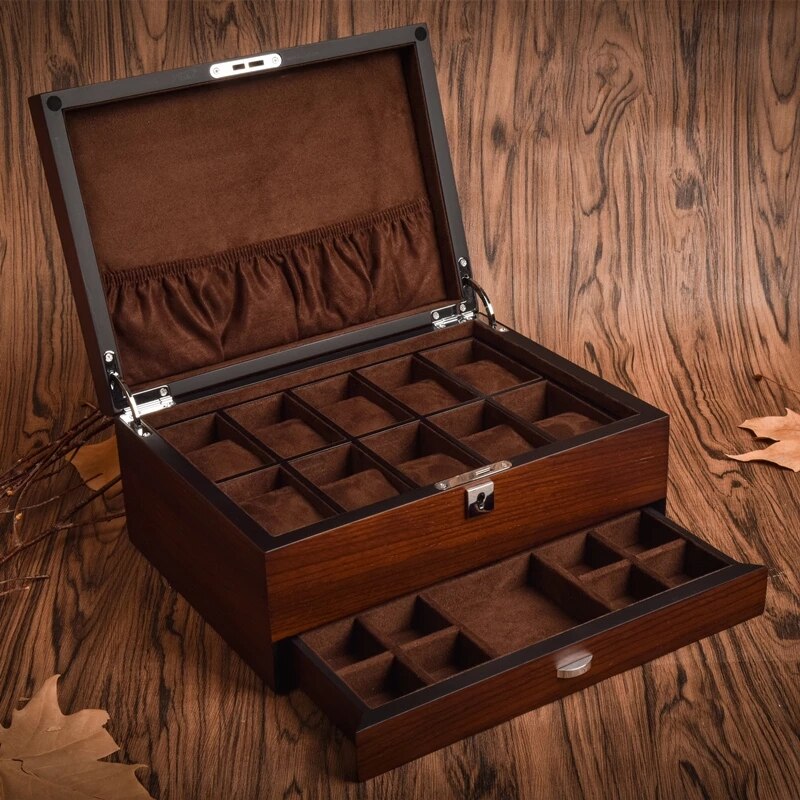 Fine Wood Watch & Jewellery Box – 10 Watches | Winderly