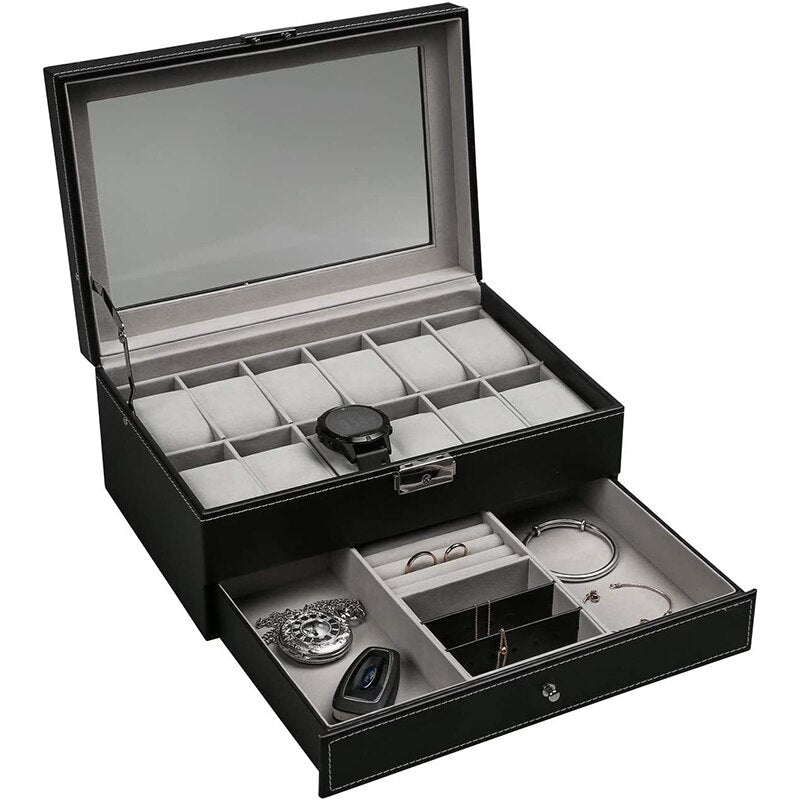 Modern Watch & Jewellery Box – 12 Watches | Winderly