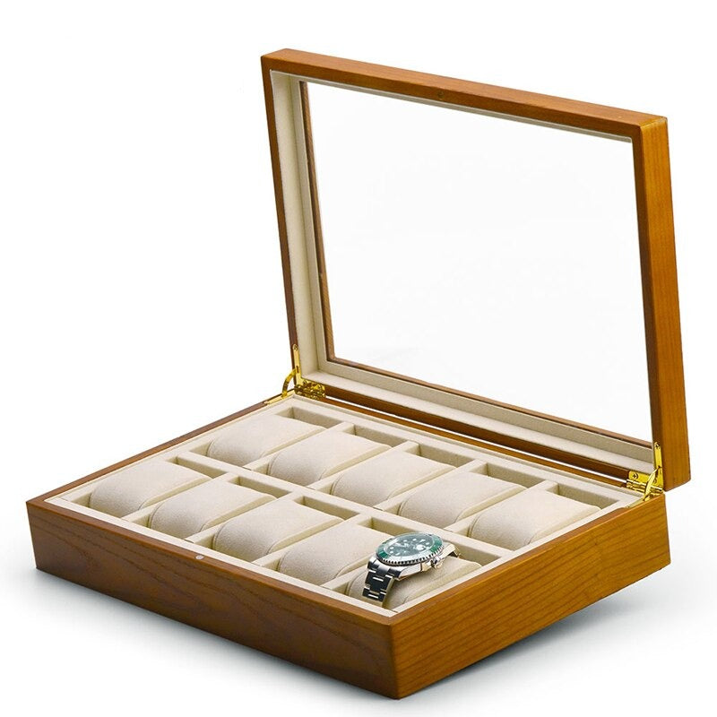 Solid Wood Watch Box – 10 Watches | Winderly