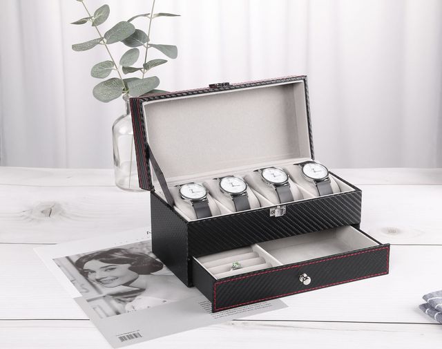 Carbon Fiber Watch Box – 4 Watches | Winderly