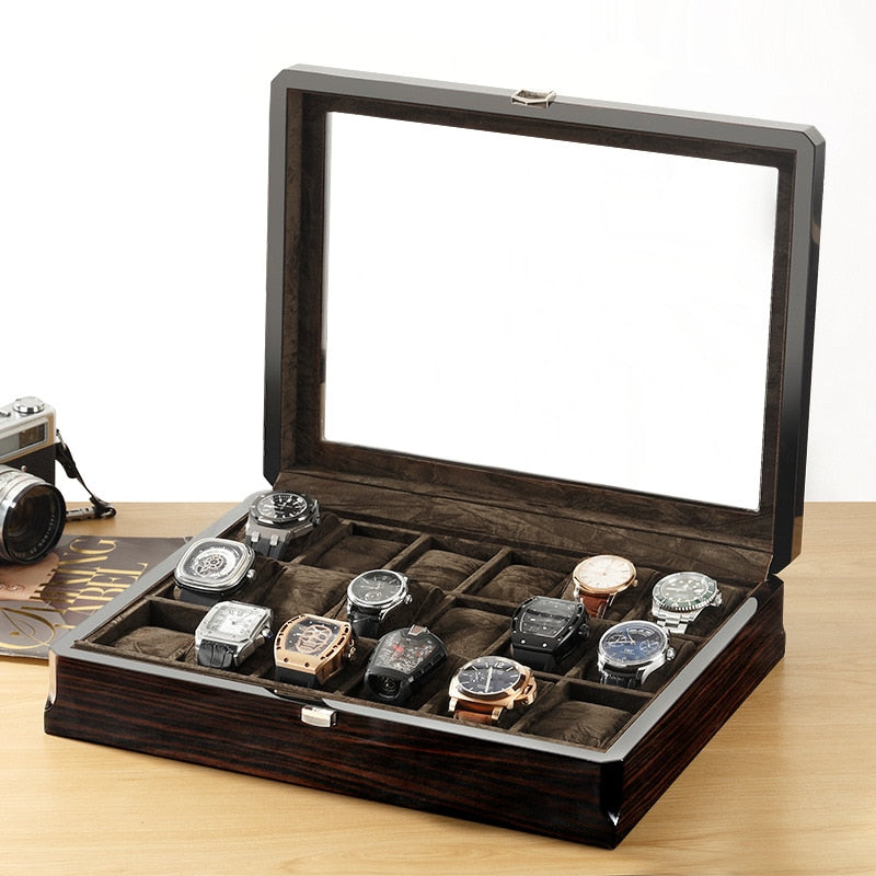Wood Watch Box – 18 Watches, Vintage Style | Winderly