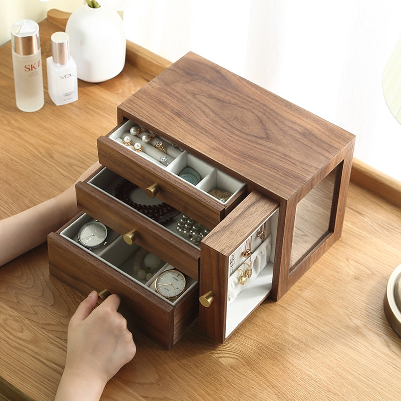 Wood Watch & Jewellery Box – 2 Watches | Winderly