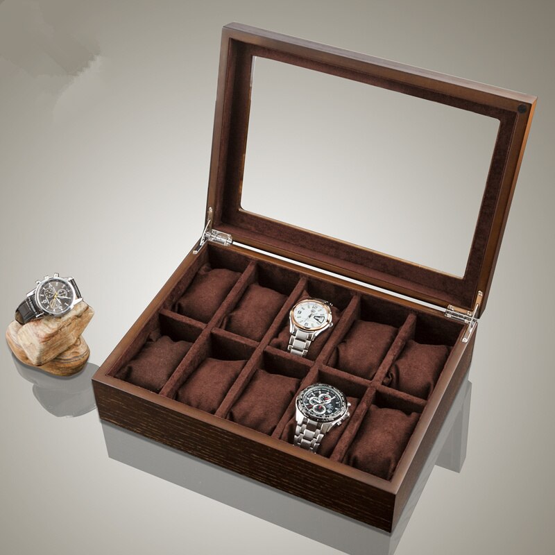 Wood Watch Box – 10 Watches, With Lock | Winderly