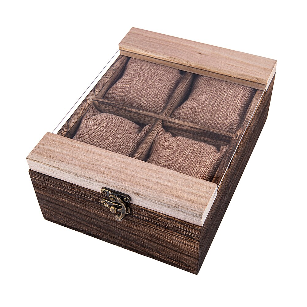 Rustic Wood Watch Box – 4 Watches | Winderly