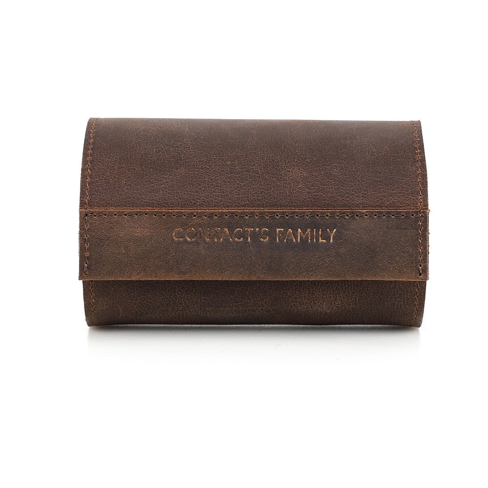 Leather Watch Case – Up to 3 Watches, Vintage Style | Winderly