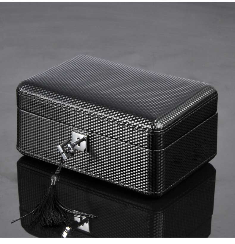 Carbon Fiber Watch Box – 3 Watches, With Lock | Winderly