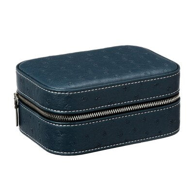 Ostrich-Embossed Leather Watch Box – 2 Watches | Winderly