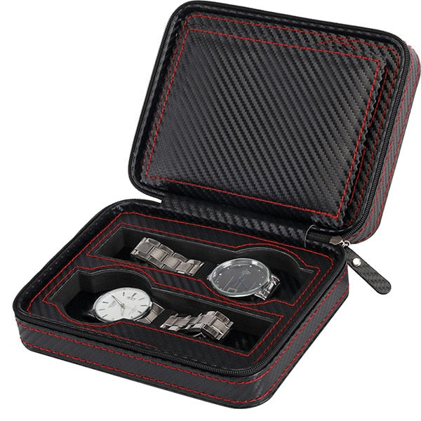 Carbon Fiber Travel Case – 2, 4 or 8 Watches | Winderly