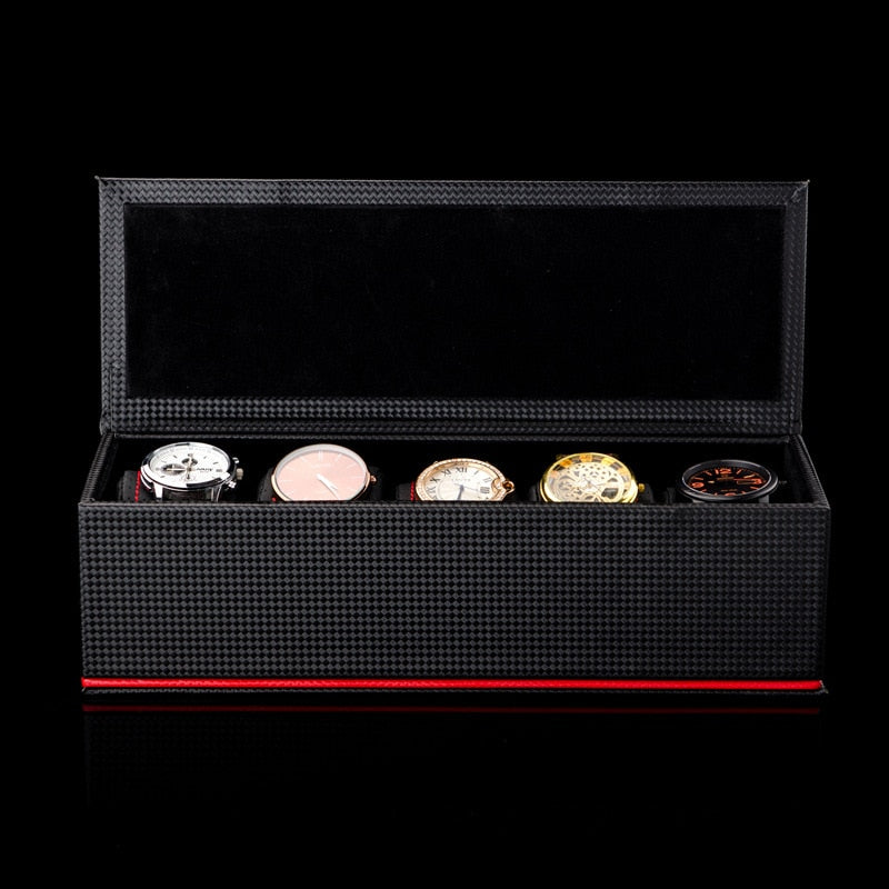 Carbon Fiber Watch Box – 5 Watches | Winderly