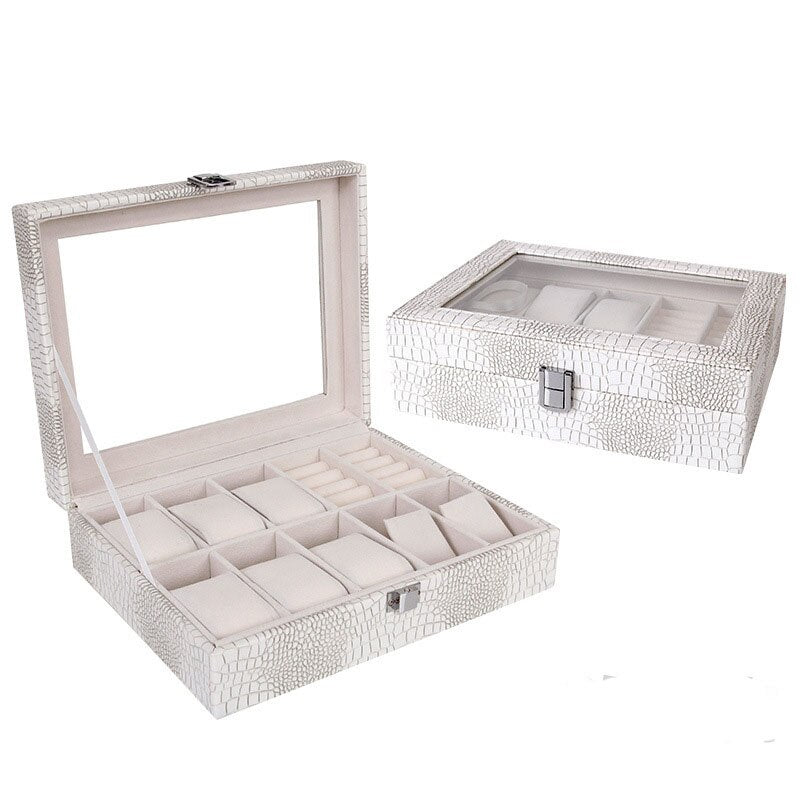 Crocodile-Embossed Leather Watch Box – 10 Watches | Winderly
