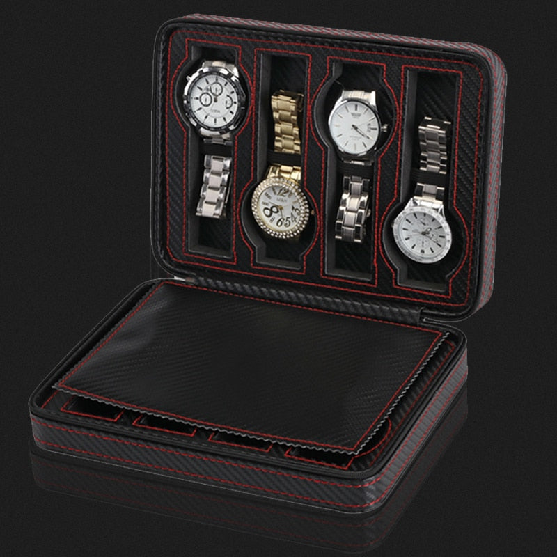 Carbon Fiber Travel Case – 2, 4 or 8 Watches | Winderly