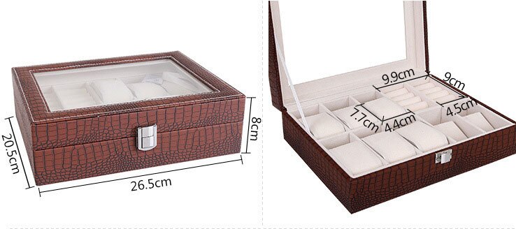 Crocodile-Embossed Leather Watch Box – 10 Watches | Winderly