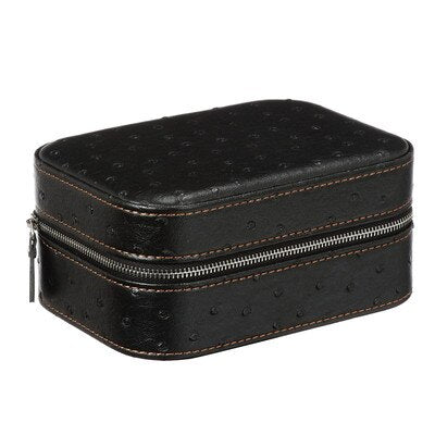 Ostrich-Embossed Leather Watch Box – 2 Watches | Winderly