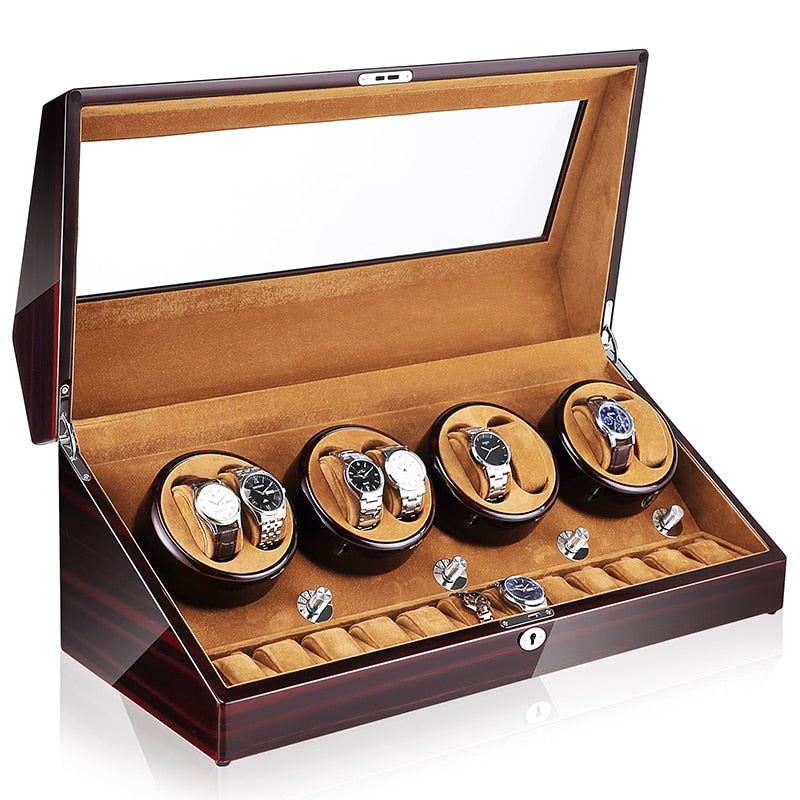 Wood Watch Winder Cabinet – 20 Watches, Brown | Winderly