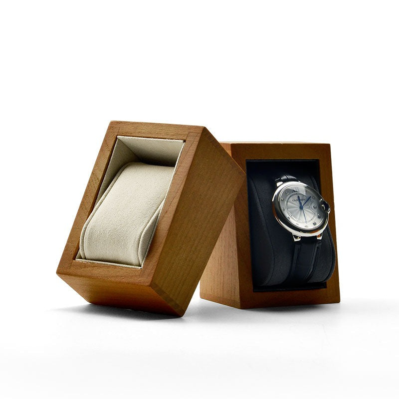 Wood & Microfiber Watch Stand – 1 Watch | Winderly
