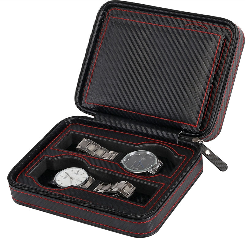 Carbon Fiber Travel Case – 2, 4 or 8 Watches | Winderly