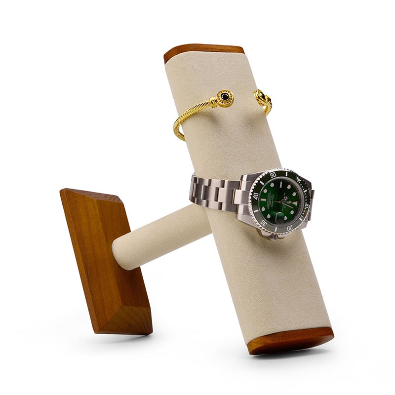 Wood & Microfiber Watch Stand | Winderly