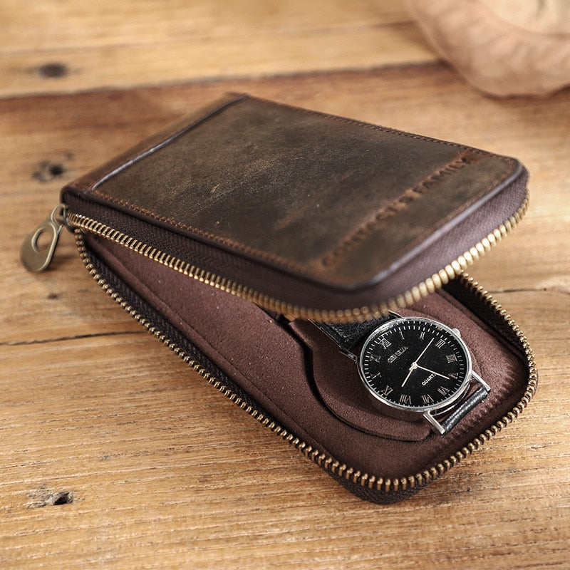 Leather Travel Case – 1 Watch | Winderly