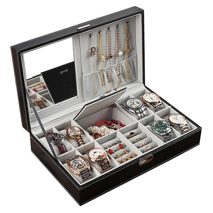 Vegan Leather Watch & Jewellery Box | Winderly