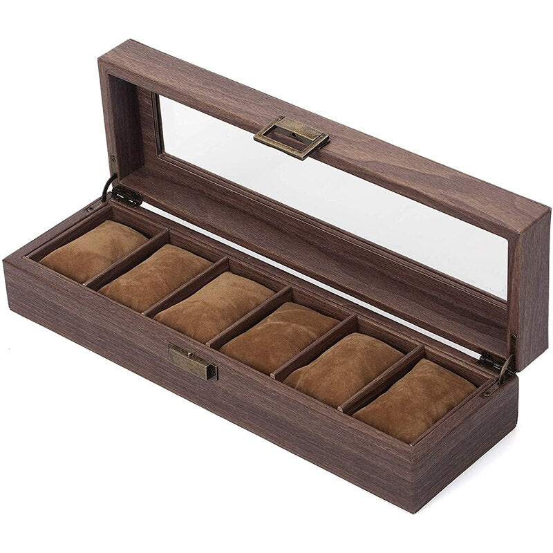 Walnut Watch Box – 6 Watches, Mocha | Winderly