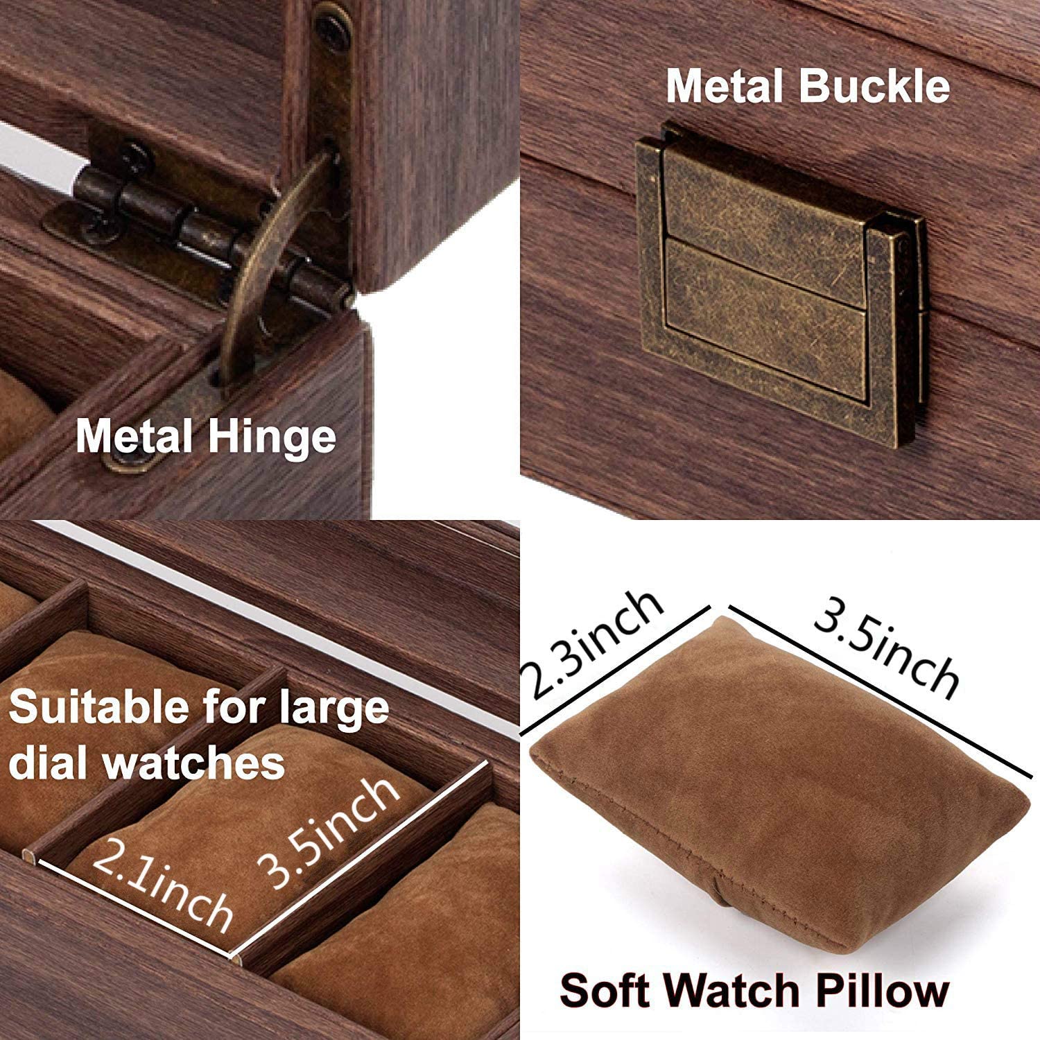 Walnut Watch Box – 6 Watches, Mocha | Winderly
