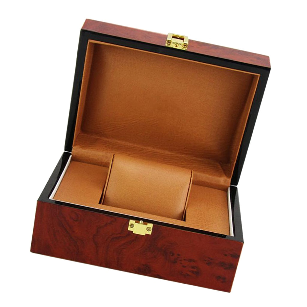 Wood Watch Box – 1 Watch, Red | Winderly