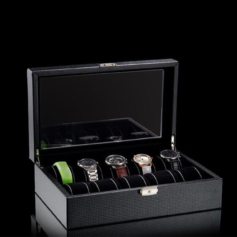 Carbon Fiber Watch Box – 10 Watches | Winderly