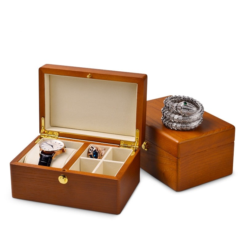 Solid Wood Watch & Jewellery Box – 1 Watch | Winderly