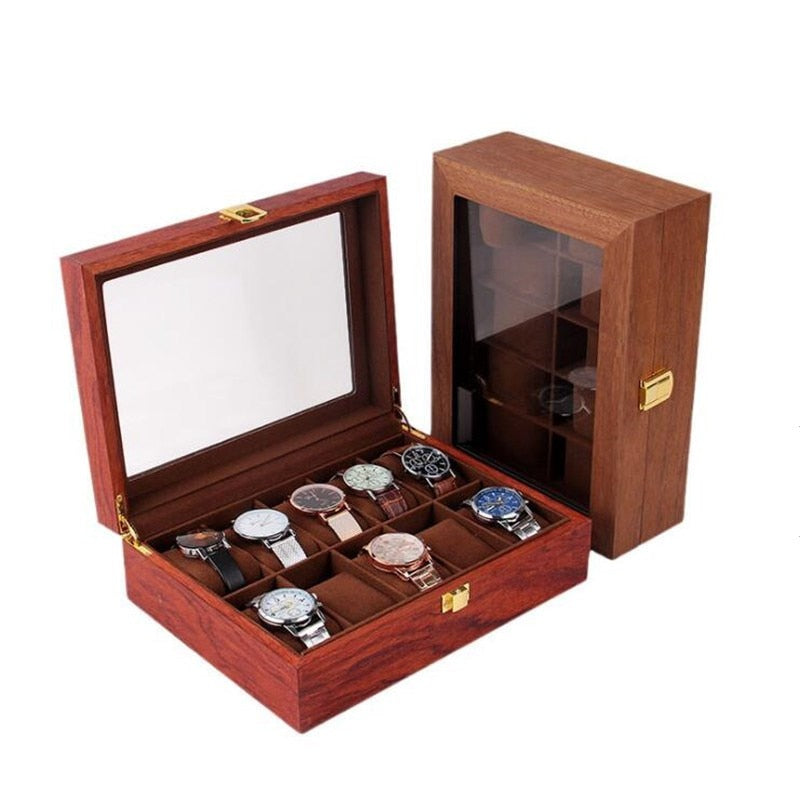 Wood Watch Box – 10 Watches, Brown | Winderly