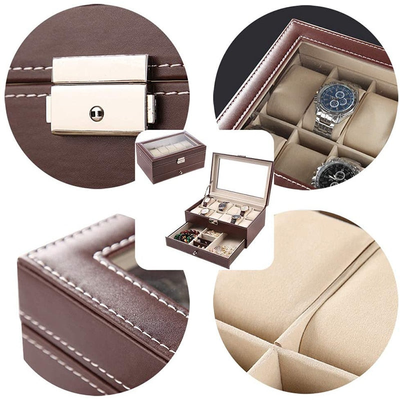 Modern Watch & Jewellery Box – 12 Watches | Winderly