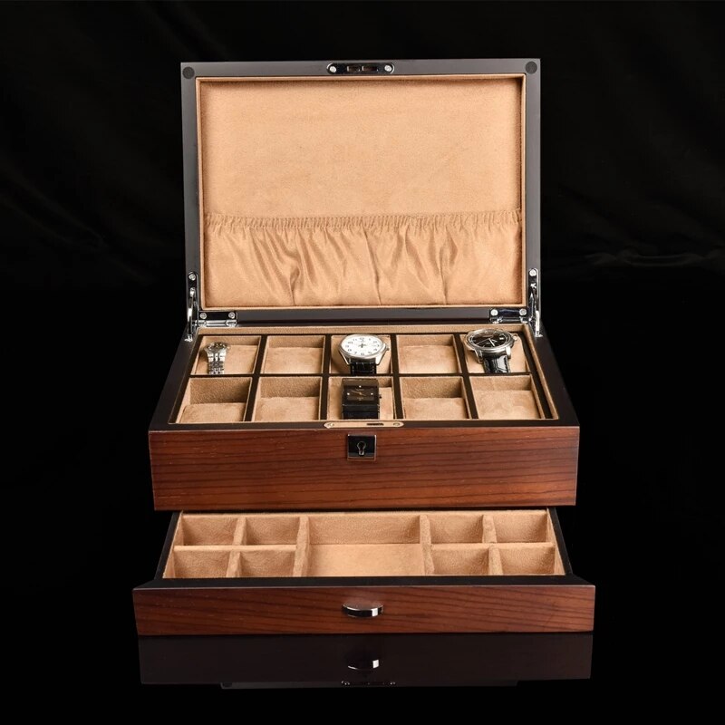 Fine Wood Watch & Jewellery Box – 10 Watches | Winderly