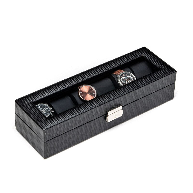 Carbon Fiber Watch Box – 6 Watches | Winderly