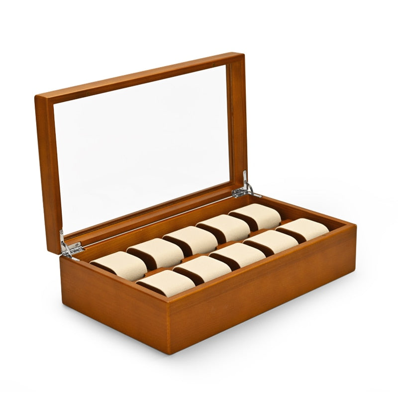 Solid Wood Watch Box – 10 Watches | Winderly
