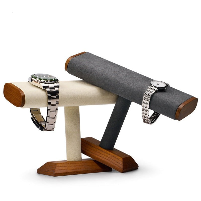 Wood & Microfiber Watch Stand | Winderly