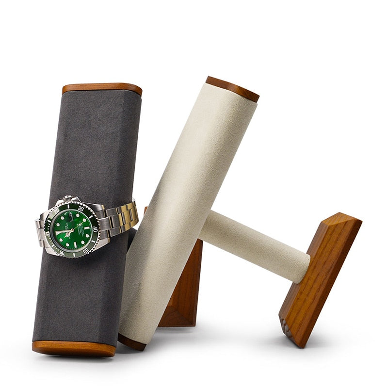 Wood & Microfiber Watch Stand | Winderly