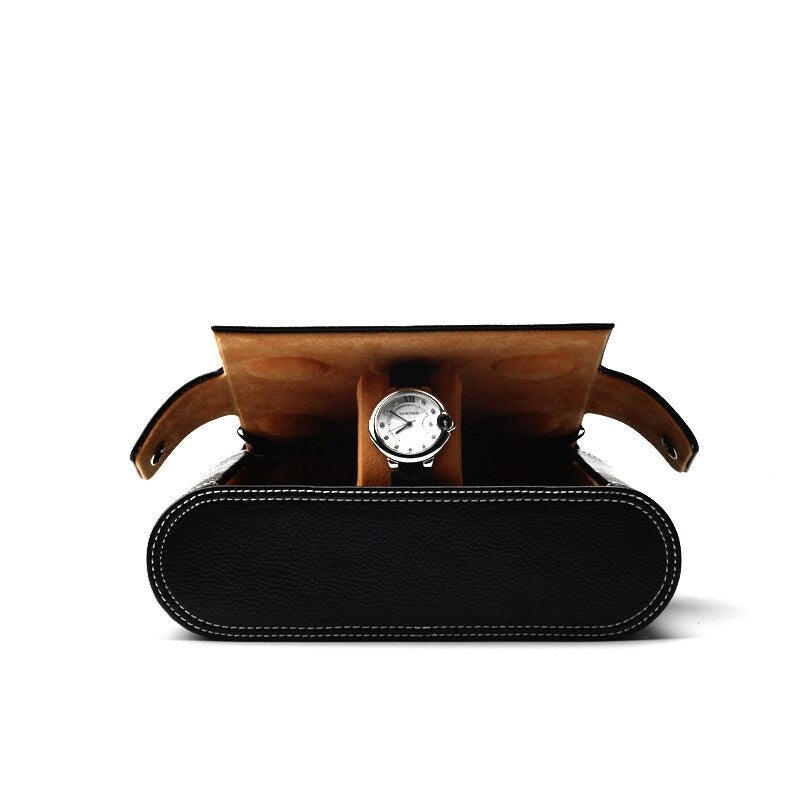 Genuine Leather Travel Case – 6 Watches | Winderly