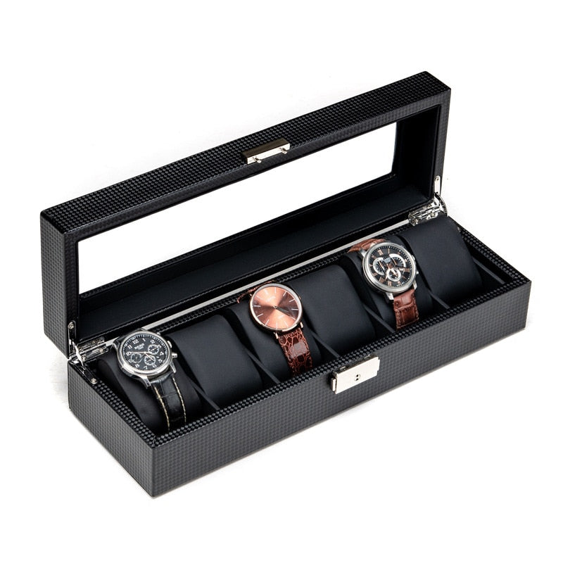 Carbon Fiber Watch Box – 6 Watches | Winderly