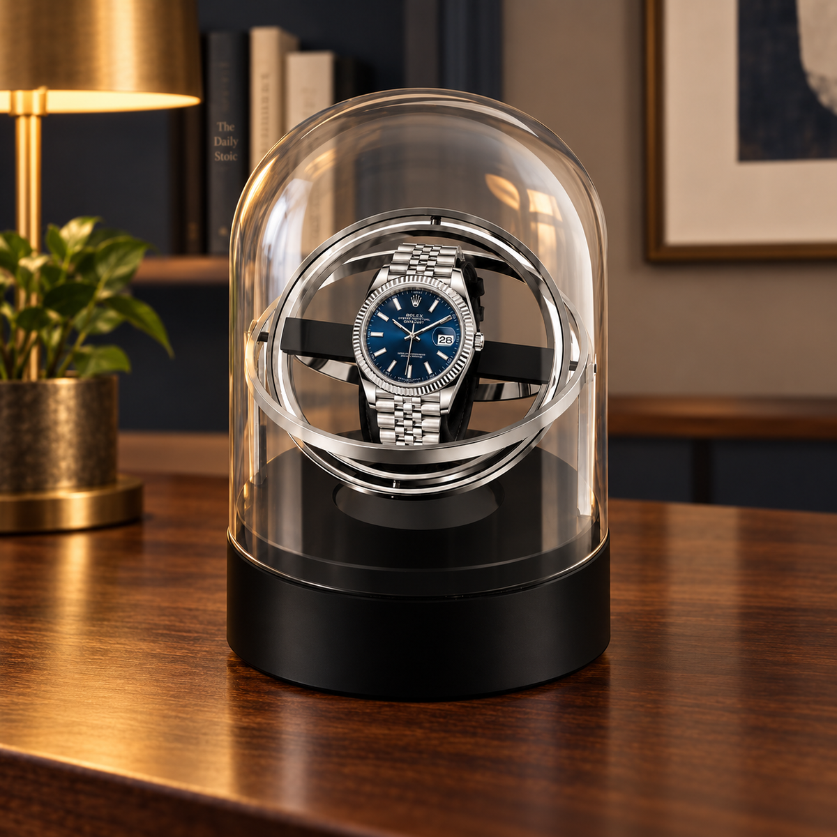Silver Gyroscopic Watch Winder