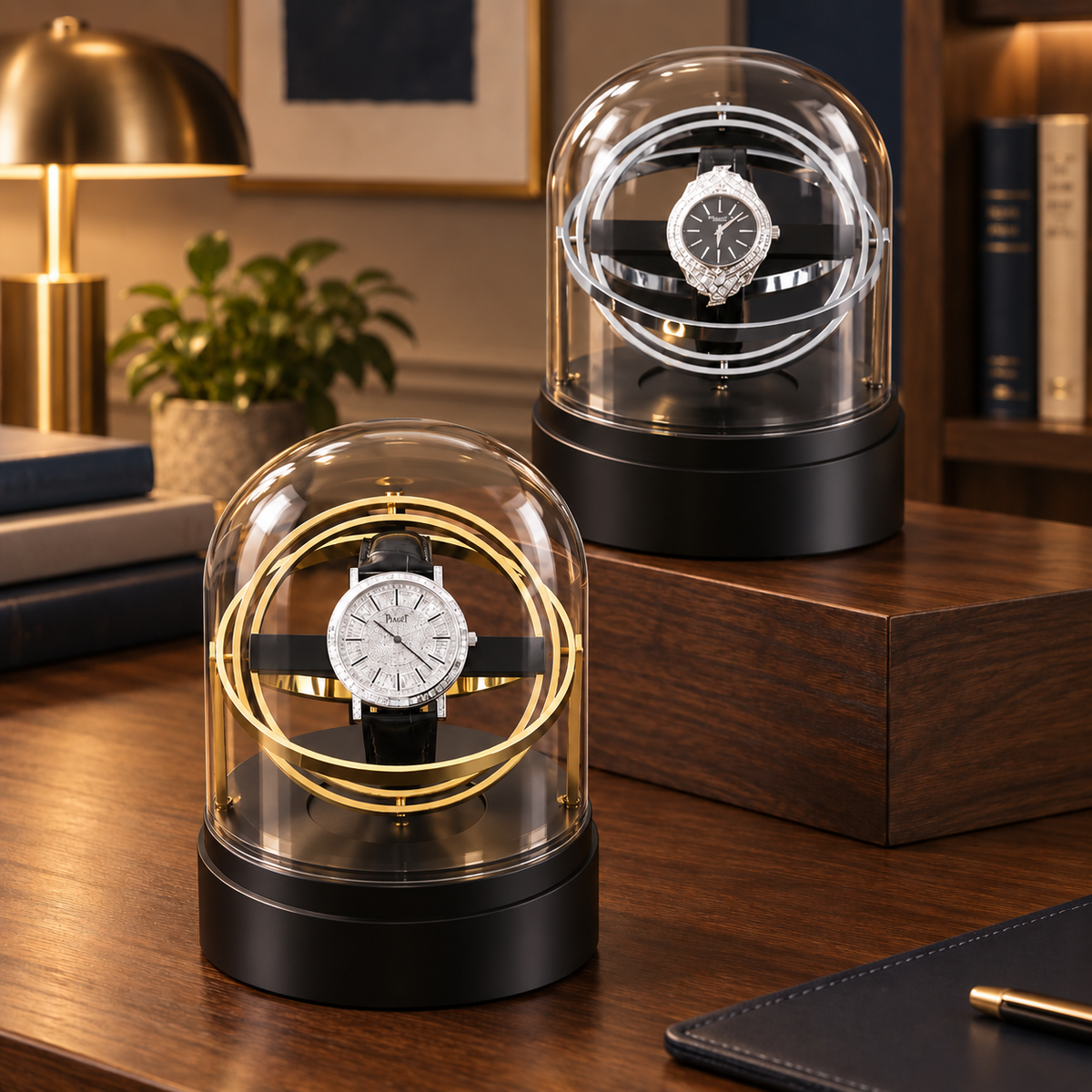 Silver Gyroscopic Watch Winder