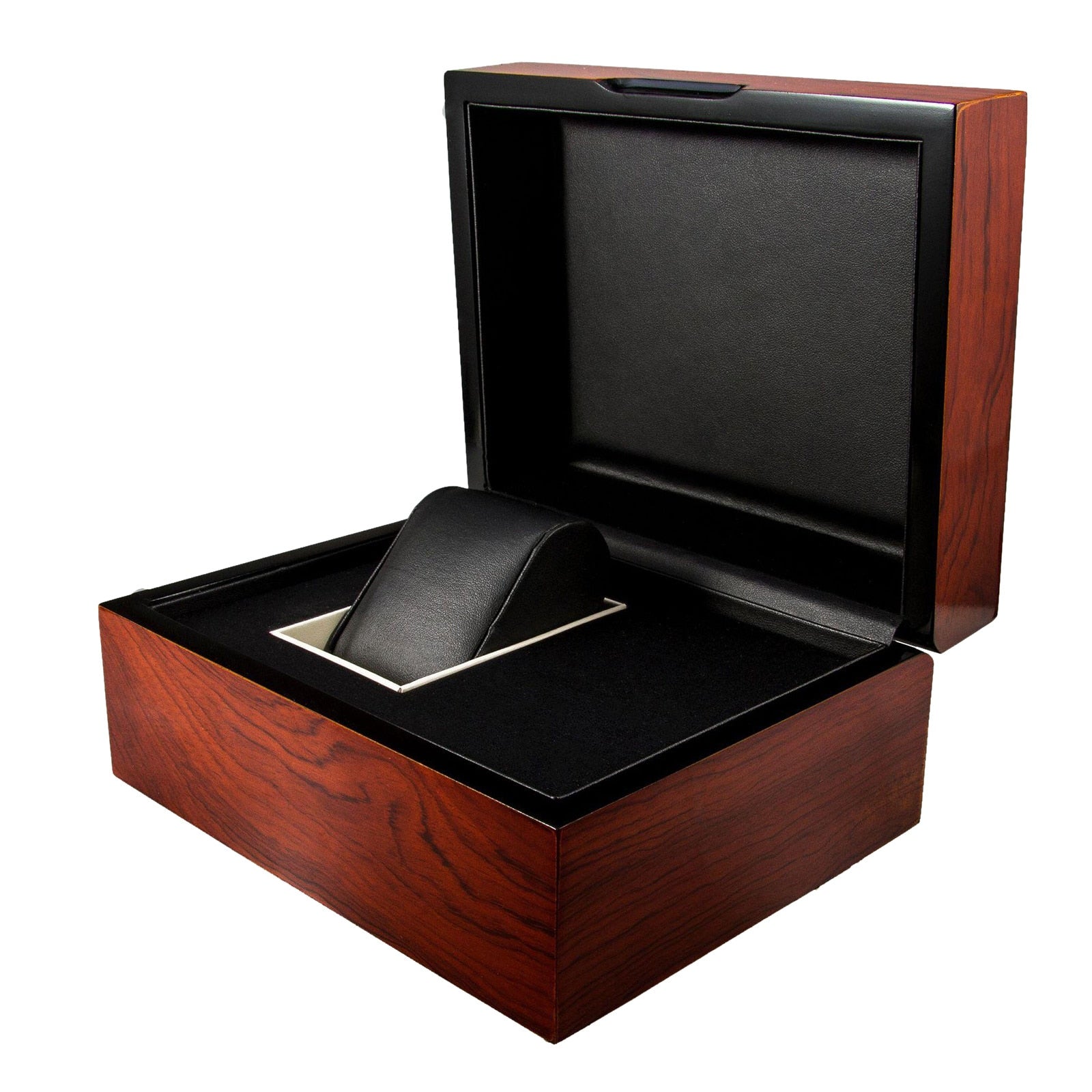 Oak Watch Box – 1 Watch, Red | Winderly