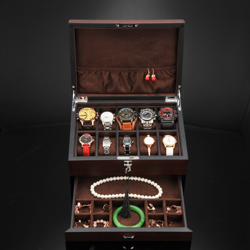 Fine Wood Watch & Jewellery Box – 10 Watches | Winderly