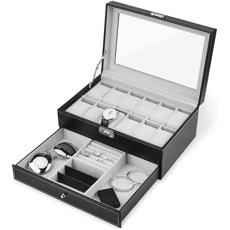Modern Watch & Jewellery Box – 12 Watches | Winderly