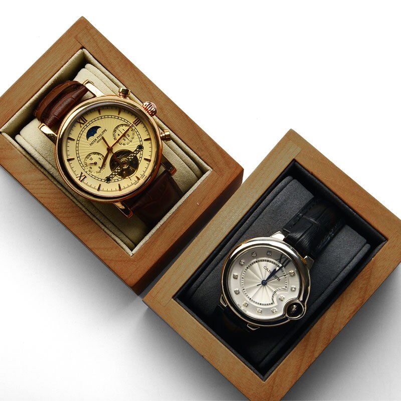 Wood & Microfiber Watch Stand – 1 Watch | Winderly