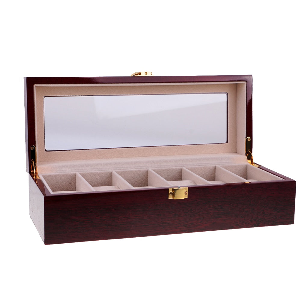 Wood Watch Box – 6 Watches, Red | Winderly