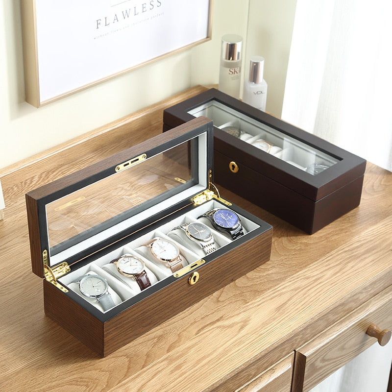 Natural Wood Watch Box – 5 Watches | Winderly