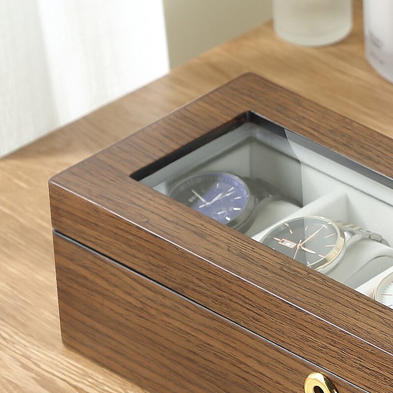 Natural Wood Watch Box – 5 Watches | Winderly