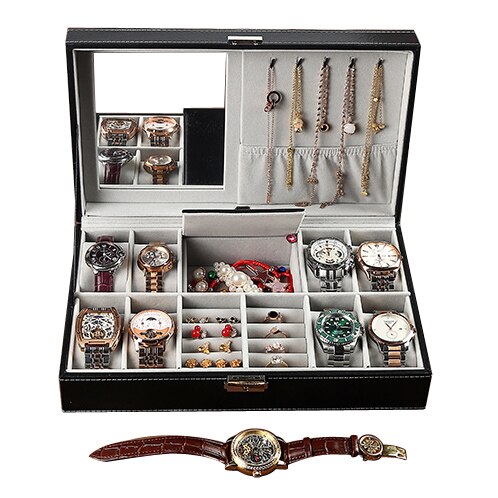 Vegan Leather Watch & Jewellery Box | Winderly