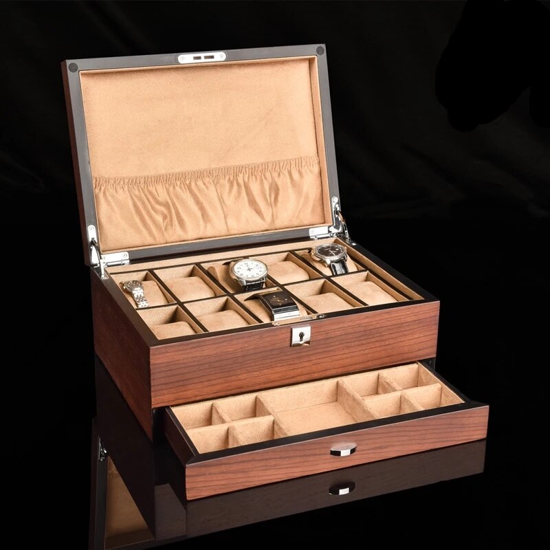 Fine Wood Watch & Jewellery Box – 10 Watches | Winderly