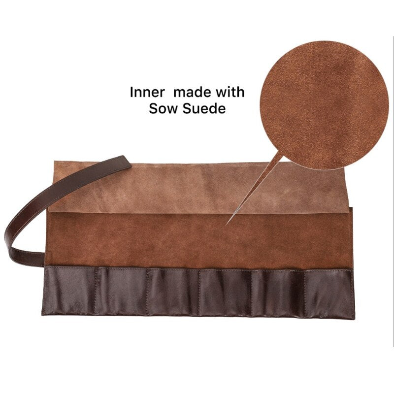 Leather Watch Case – 6 Watches, Brown | Winderly