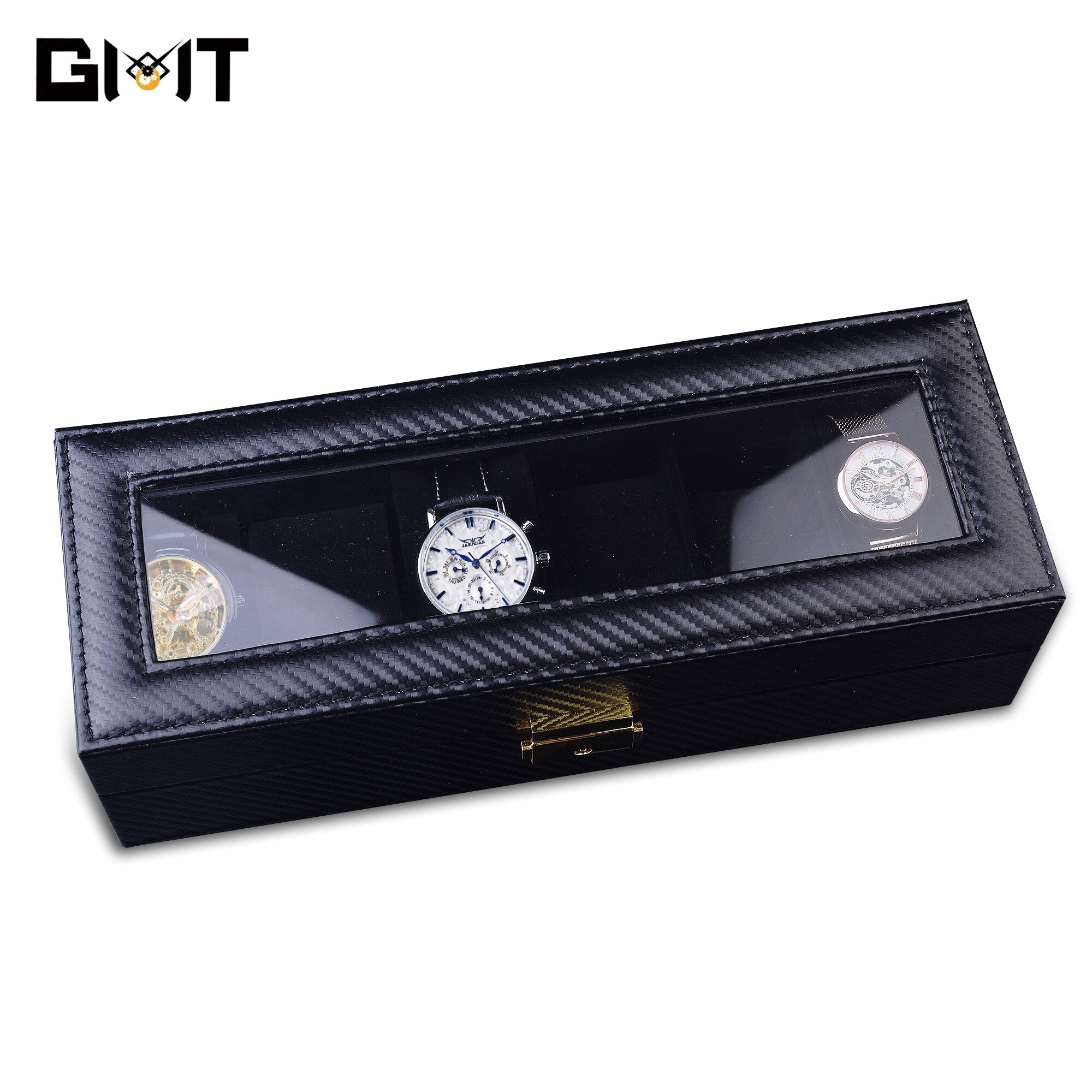 Carbon Fiber Watch Box – 6 Watches, Black | Winderly